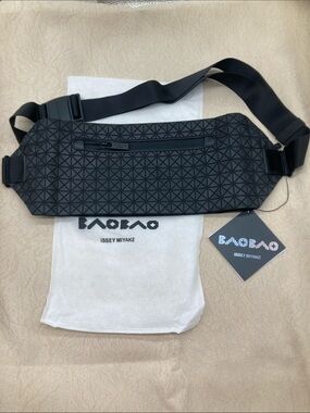 Bao Bao Issey Miyake Matte Black Prism Sling Waist Fanny Pack